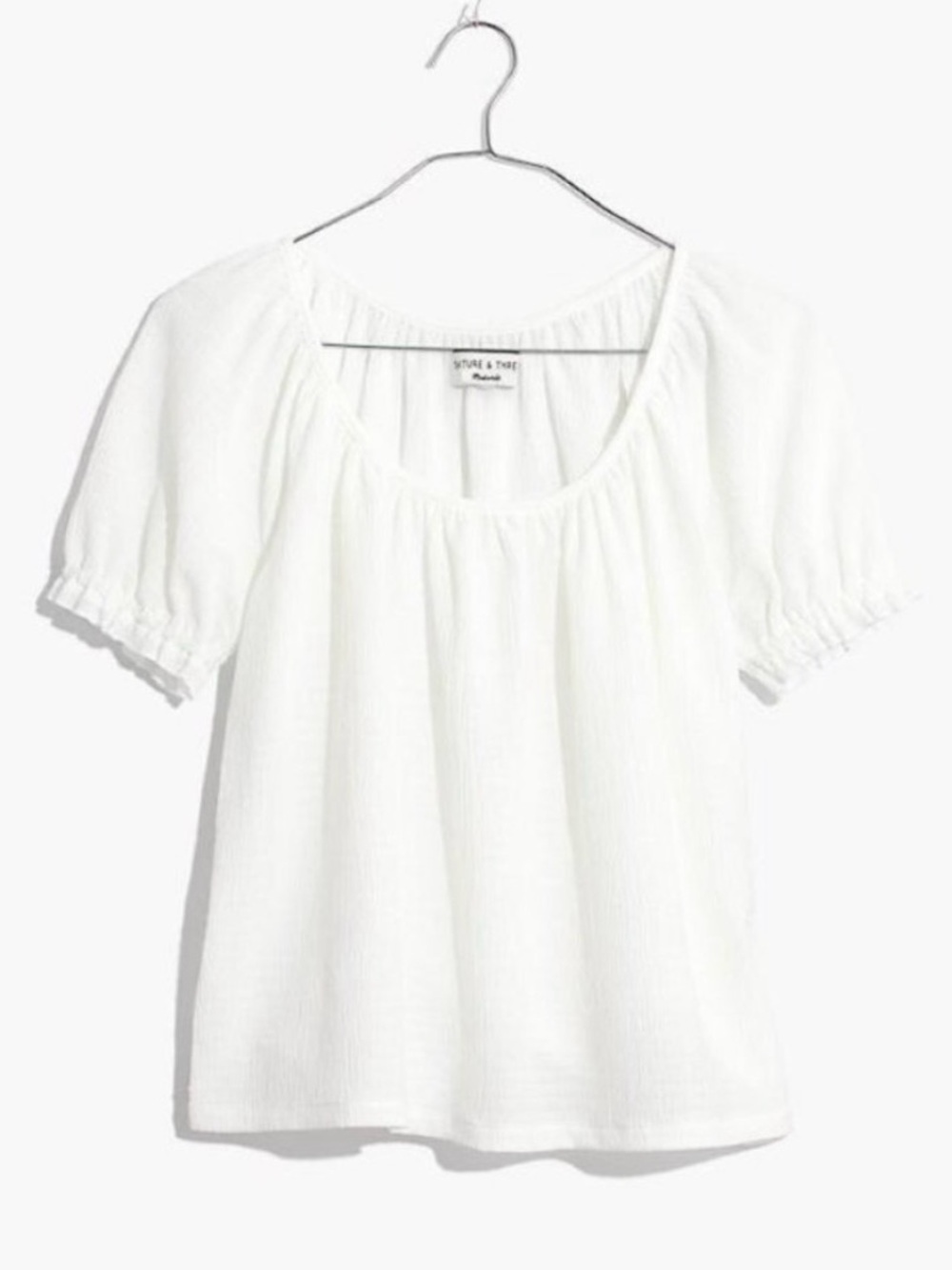 Madewell Texture & Thread Peasant Blouse
